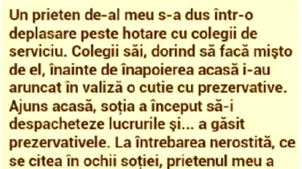 BANCUL de luni | Deplasare de serviciu