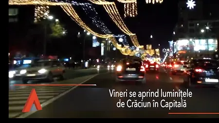 Se aprind LUMINIȚELE DE CRĂCIUN în București. 9 milioane de beculețe pentru iluminatul festiv 