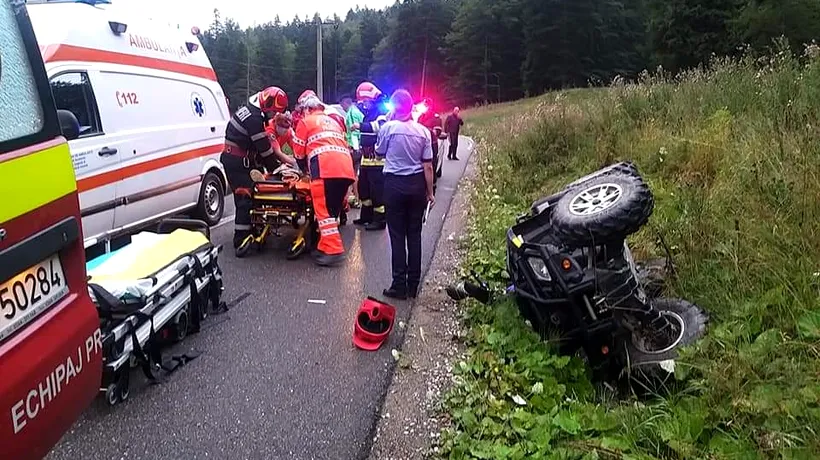 Un tânăr de 20 de ani A MURIT după ce s-a răsturnat cu un ATV, într-o localitate din Prahova