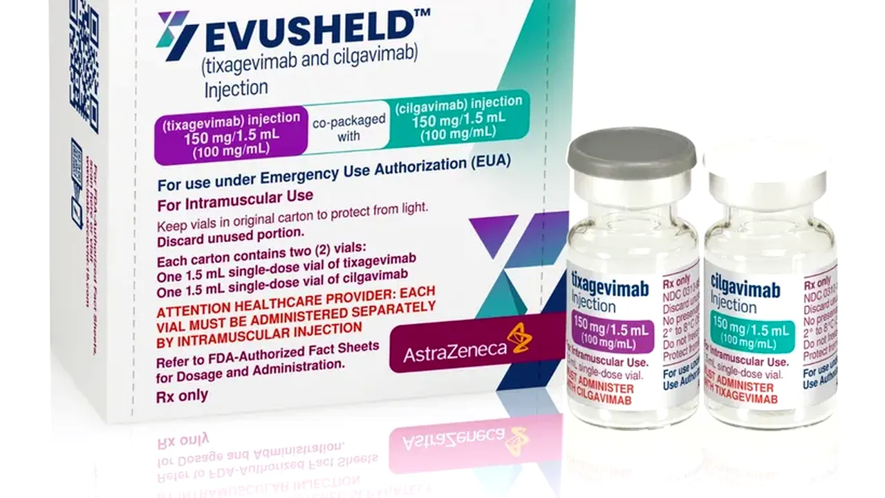 Evusheld (tixagevimab si cilgavimab) - anticorpi monoclonali cu duratălungă de acțiune - își păstrează acțiunea neutralizantă împotriva variantelor Omicron BA.4 și BA.5, conform unui nou studiu al Universității din Oxford