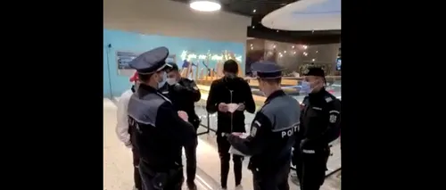 Amenzi în valoare de 10.000 de lei, în prima zi de restricţii. Polițiștii au efectuat controale în centre comerciale - VIDEO