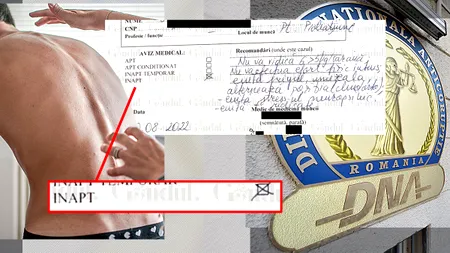 Procurorul militar care i-a „albit” pe șefii ISU Prahova vrea să îl trimită la MUNCĂ pe un condamnat cu coloana vertebrală deformată, INAPT medical