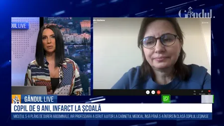 GÂNDUL LIVE. Daniela Vișoianu, expert în educație, despre cazul elevului care a murit de infarct la școală: „În alte țări există o brățară cu cod de culoare, care semnalează afecțiunea copilului”