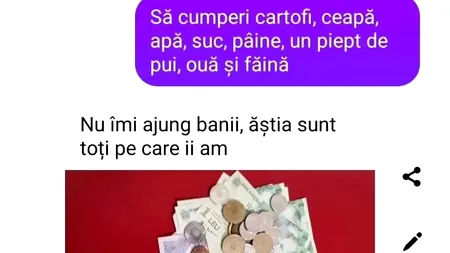 BANC | „Ăștia sunt toți banii pe care îi am”