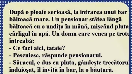 Bancul de marți | Pensionarul și băltoaca