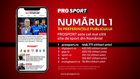 PROSPORT.RO – Cel mai citit site de sport din România în prima zi din an
