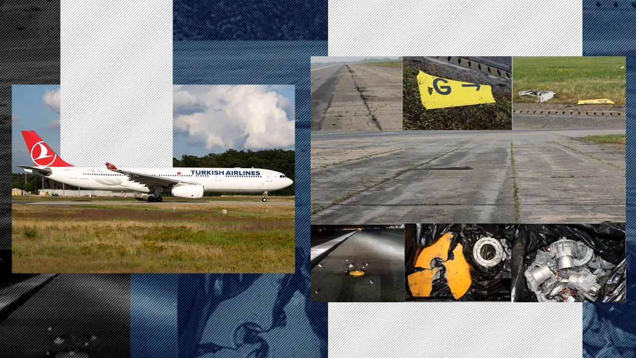 Un Airbus Turkish Airlines a DISTRUS 10 balize și un panou la decolarea de pe Otopeni. Avionul a reușit să aterizeze avariat la Istanbul, conform AIAS
