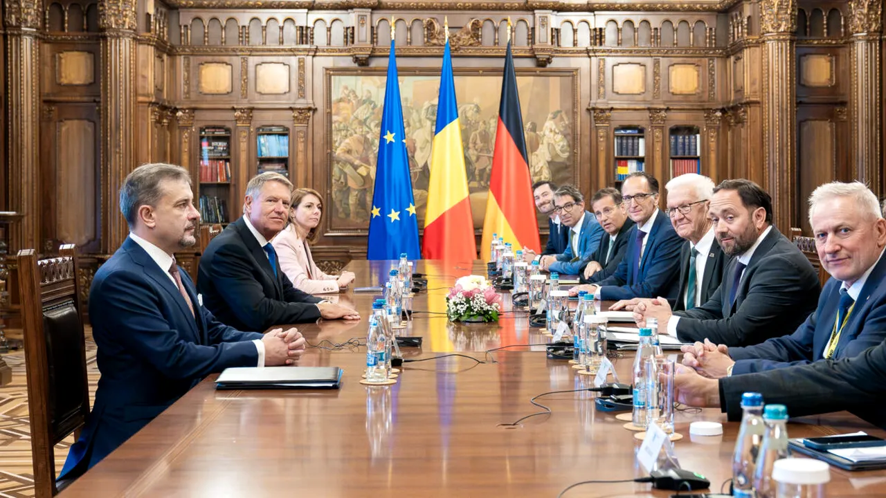 Prim-ministrul landului Baden-Württemberg, Winfried Kretschmann, primit de Klaus IOHANNIS, la Palatul Cotroceni