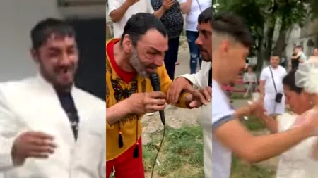VIDEO | „Nuntă” virală în Vaslui! „Lică la microfon!” Mirii au dansat în șlapi, iar invitații au făcut dedicații în fața blocului