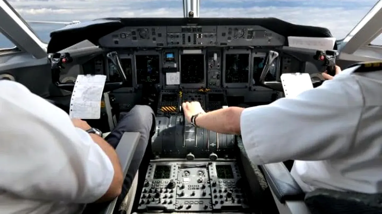 Doi piloți s-au luat la bătaie în timpul unui zbor. După ce i-a despărțit, un însoțitor de bord a stat cu ei să-i păzească