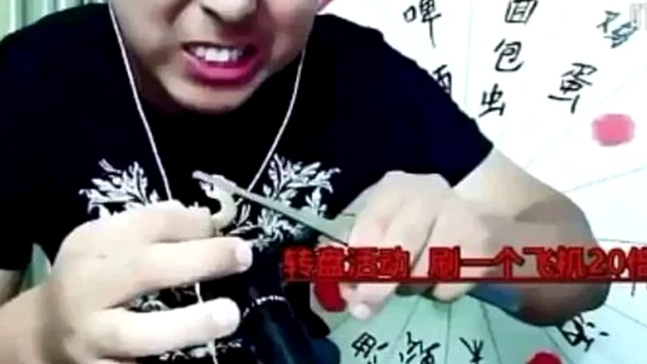 Un bărbat de 35 de ani a murit în timp ce mânca, live pe internet, șopârle gecko, viermi și miriapode