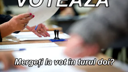 SONDAJ. Mergeți la vot în turul doi?