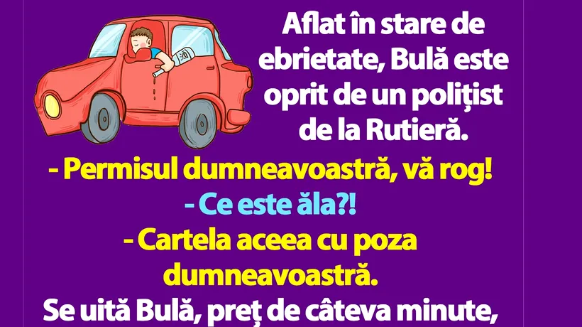 BANC | Aflat în stare de ebrietate, Bulă e oprit de un polițist de la Rutieră