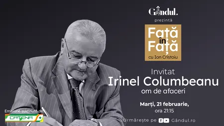 ‘’Față în față cu Ion Cristoiu’’ începe marți, 21 februarie, de la ora 21.15
