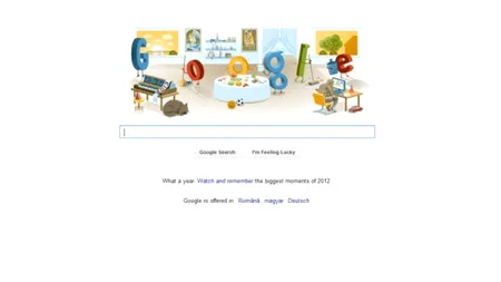 ANUL NOU: GOOGLE DOODLE - imaginea de după petrecerea de Revelion