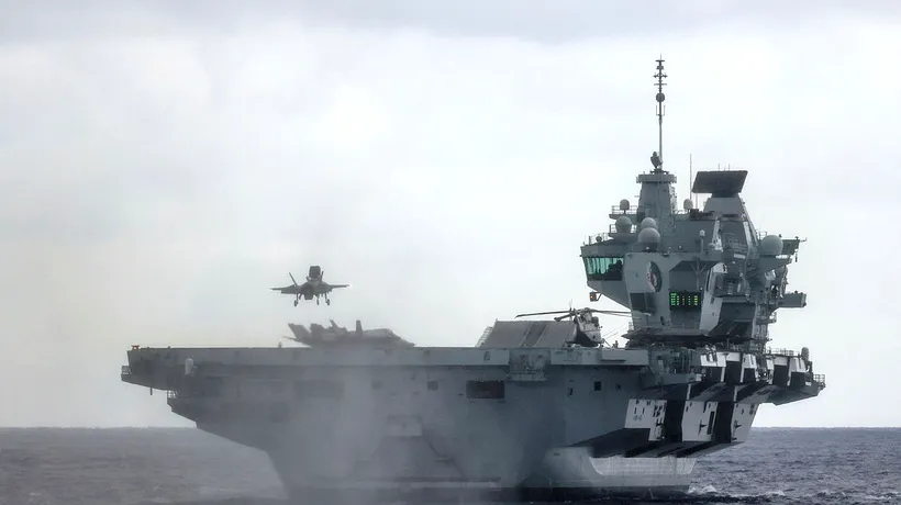 O navă a Marinei Regale a DOBORÂT o dronă de atac deasupra Mării Roşii