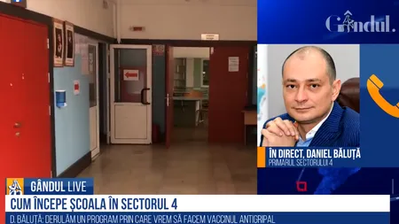 Gândul LIVE. Daniel Băluță, despre începerea școlii: „Ca medic, vă spun că măsurile de prevenție sunt mai importante ca orice”