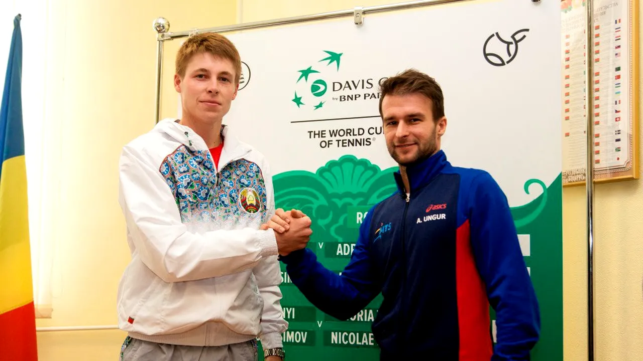 Belarus - România în Cupa Davis. Adrian Ungur îl întâlnește pe Ilya Ivashka, în primul meci