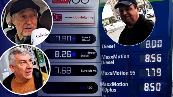 Prețul motorinei a sărit de 8 lei la benzinăriile din București. Șoferii își strigă disperarea la pompe: „Domnul Bolojan, domnul Nicu, nu fac nimic?” / „Barilul scade, iar la noi cresc prețurile la carburanți”