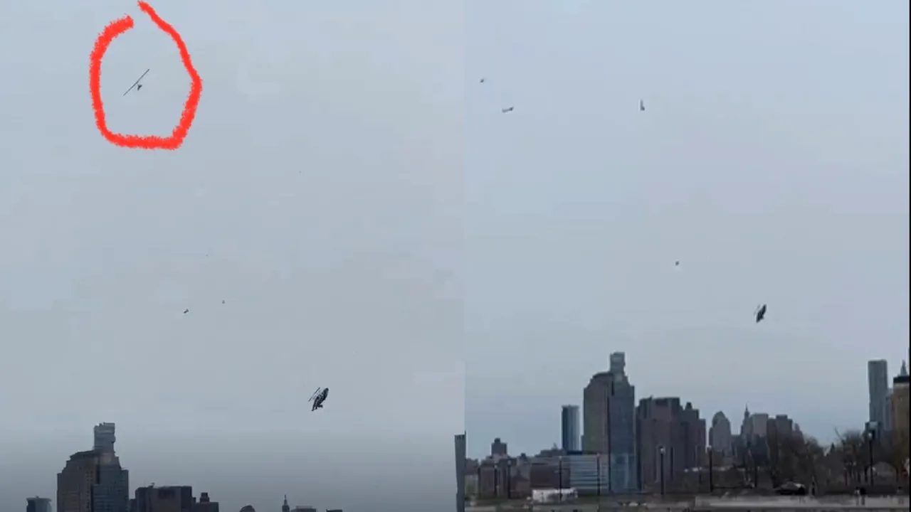 TRAGEDIE lângă New York. 6 persoane au murit, după ce un elicopter s-a prăbușit în râul Hudson. Aeronava s-a dezintegrat în timpul zborului