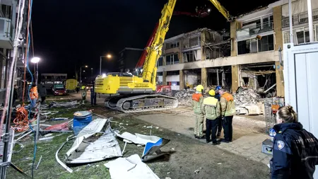 EXPLOZIE puternică într-un garaj subteran din Rotterdam. Două persoane au fost rănite, trei sunt date dispărute și multe locuințe au fost distruse