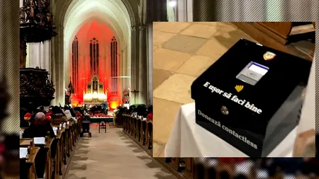 Cutia milei intră în era tehnologiei la Cluj. „Donezi la biserică cu cardul, ați mai văzut așa ceva?”