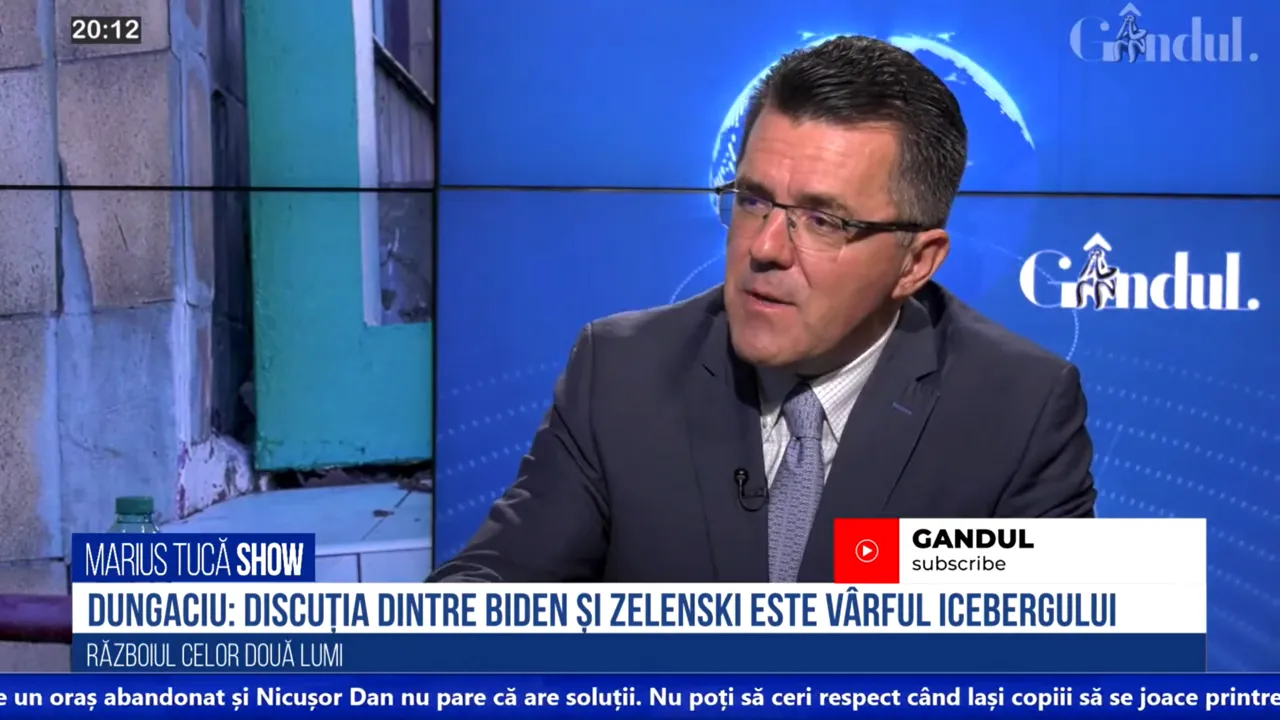 VIDEO | Dan Dungaciu, analist de politică externă: „Discuția dintre Biden și Zelenski este vârful icebergului. A scăzut sub 50% interesul americanilor legat de război”