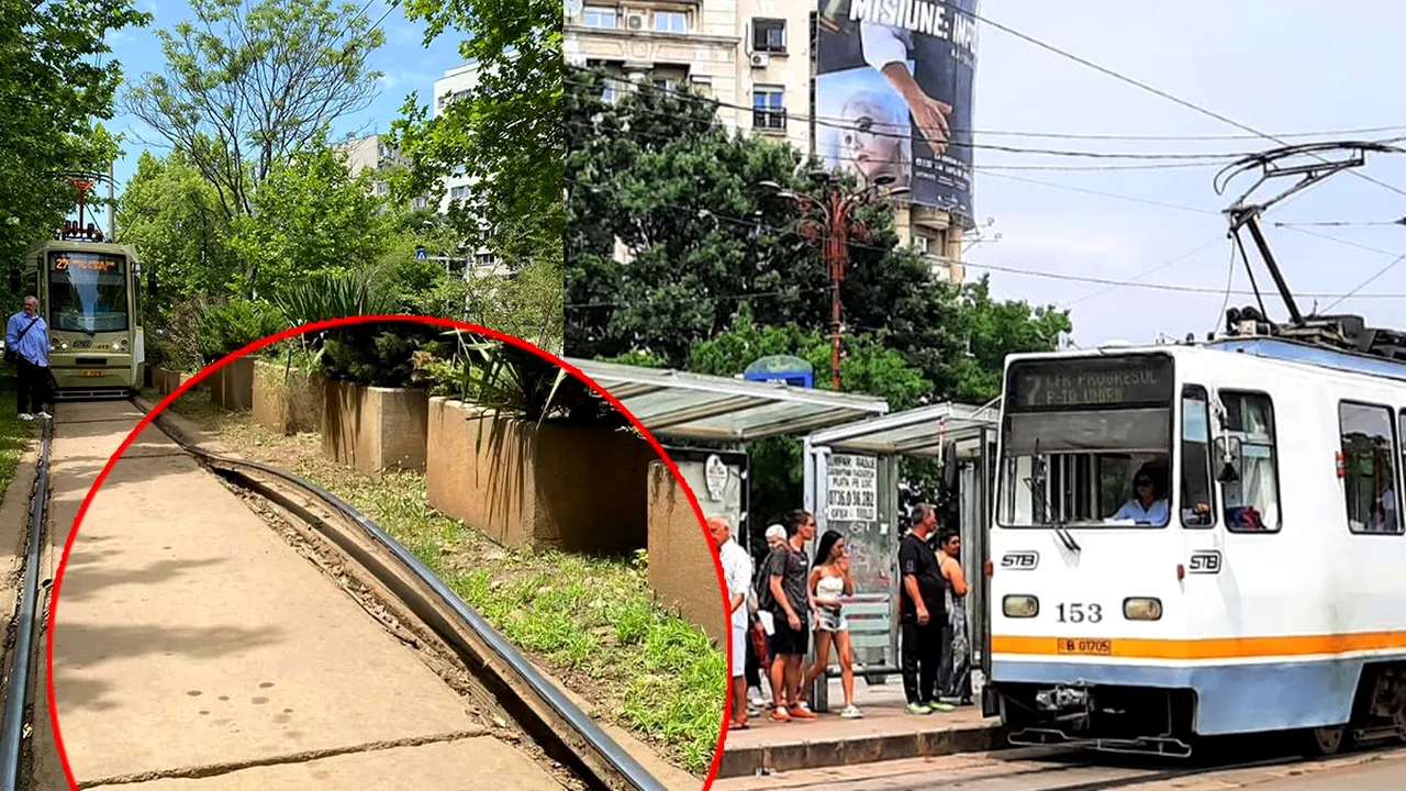 STB și aerul condiționat. TRAMVAIELE vechi, adevărate saune pe roți. Canicula face ravagii și la șine, pe care le „umflă” extrem de periculos