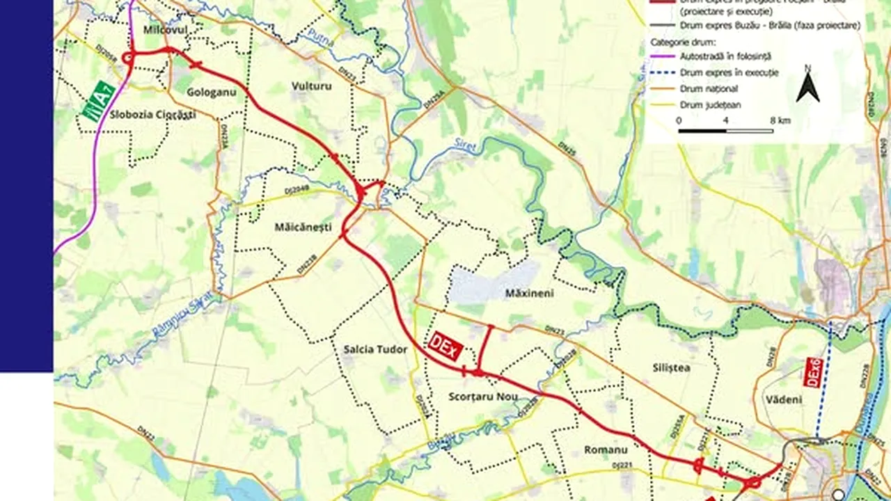 Drumul Expres Focșani–Brăila a fost contractat. Care este durata de execuție