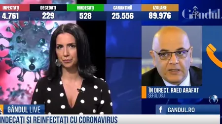 GÂNDUL LIVE. Raed Arafat: Suntem într-o situație destul de critică / Mesaj pentru Diaspora: Nu veniți acasă de Paște! / Putem ieși mai bine decât alte țări din criză / Ce ar putea cuprinde Ordonanța Militară 8