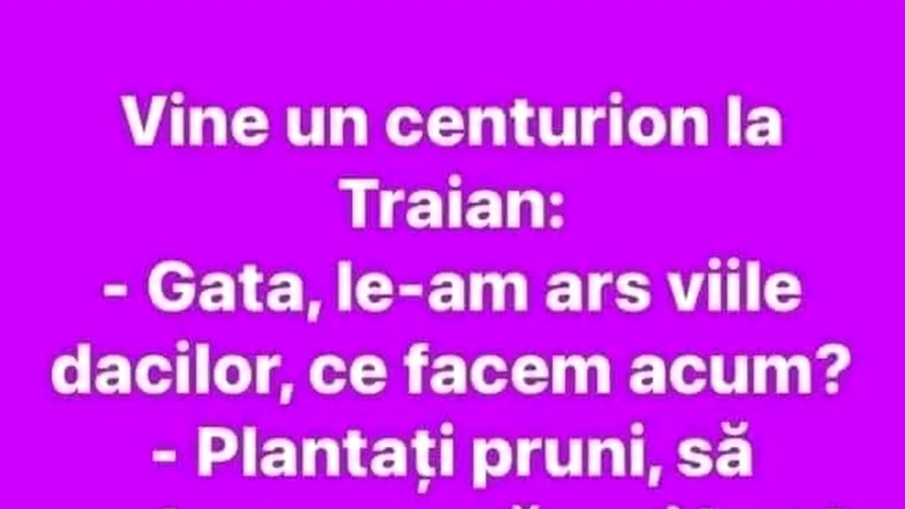 BANCUL ZILEI | Vine un centurion la Traian: 