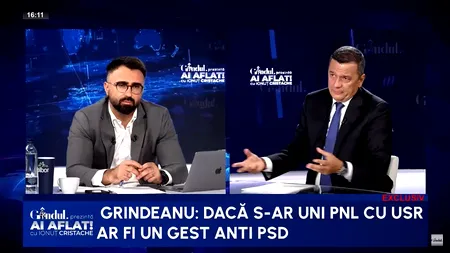 Sorin Grindeanu: „Dacă s-ar uni USR cu PNL pentru primărie, ar fi un gest anti-PSD”