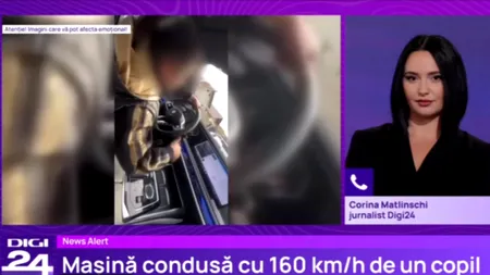 Mașină condusă cu 160 km/h de un COPIL de 10 ani în Dâmbovița. Nimeni nu a sesizat poliția până când imaginile au ajuns în mediul online