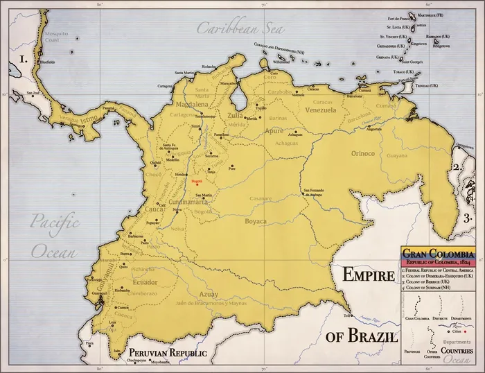 Harta Columbiei Mari 