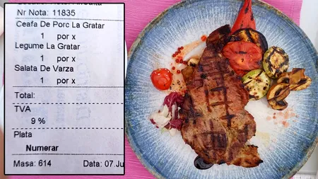 Cât a plătit un turist pentru această ceafă de porc, într-un restaurant de pe litoral. Reacția APC: 