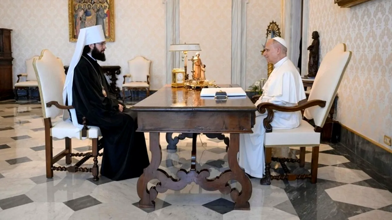 Papa Leon l-a primit la Vatican pe MINISTRUL de EXTERNE al Patriarhului Chiril al Moscovei. Secret total