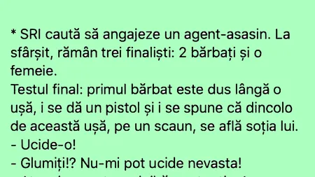 BANCUL ZILEI | SRI caută să angajeze un agent-asasin
