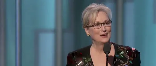 Meryl Streep, discurs acid la adresa lui Trump. Reacția președintelui ales al SUA. VIDEO