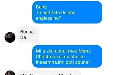 Bancul zilei | „Mi-a zis iubitul meu 'Merry Christmas' și nu știu ce înseamnă”