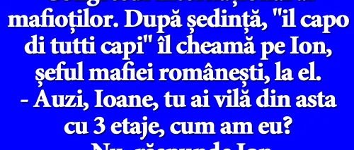 BANC | Congresul internațional al mafioților. După ședință, „il capo di tutti capi îl cheamă pe Ion, șeful mafiei românești