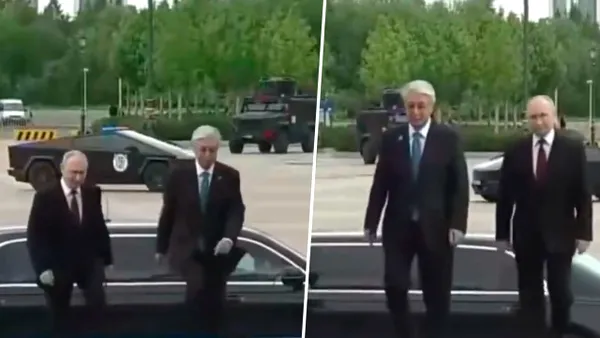 Imagini inedite din Kazahstan: Tesla Cybertruck-ul lui Elon Musk, folosit pentru a asigura paza în timpul vizitei lui Putin