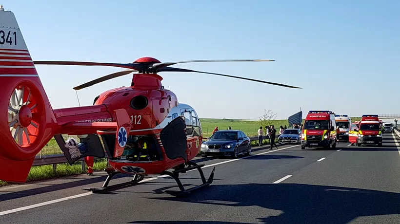 Accident grav pe Autostrada A1, între Timișoara și Arad, soldat cu un mort și patru răniți