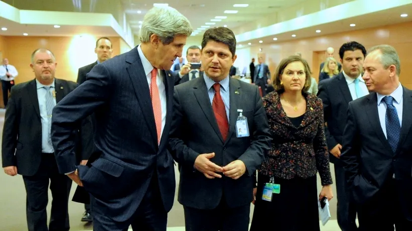 Întâlnire Kerry-Corlățean la ministeriala NATO, pe tema deplasării americanului la Chișinău și o vizită, în 2014, la București