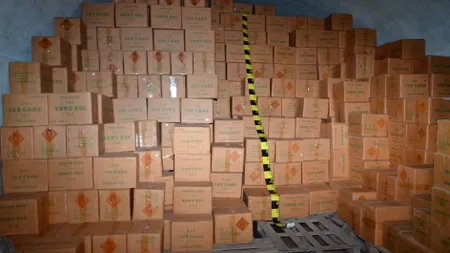 Captură record în Ilfov: șaptezeci de tone de articole pirotehnice