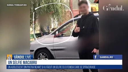 Cinism fără margini: Un tânăr și-a făcut selfie cu o femeie care s-a spânzurat lângă un bloc