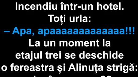 BANCUL ZILEI | Alinuța și incendiul
