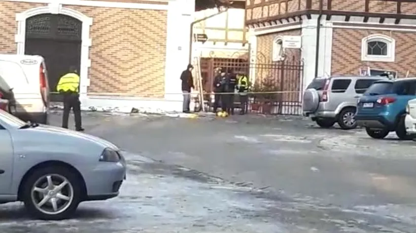 Bancomat aruncat în aer la Sinaia, lângă Castelul Peleş. Ce au surprins camerele de supraveghere din zonă