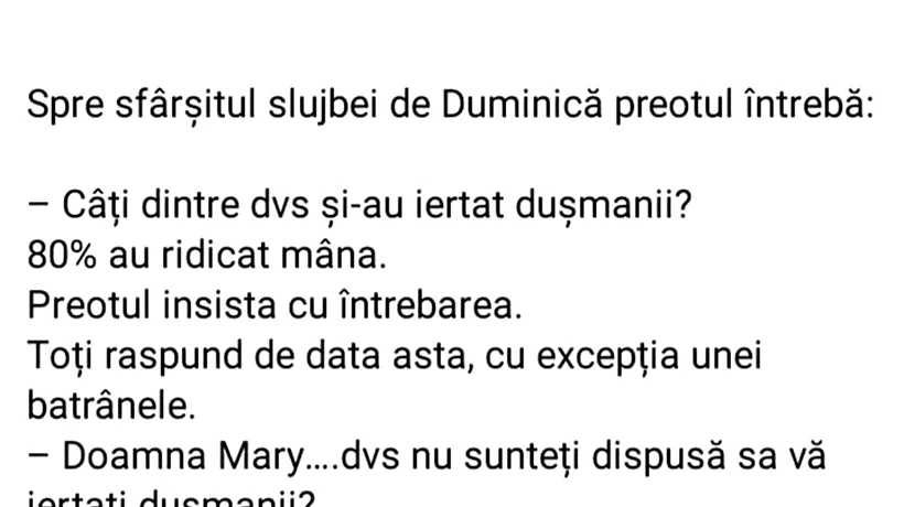 BANCUL ZILEI | Doamna Mary și slujba de duminică