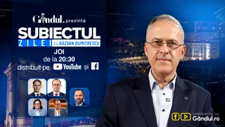 „Subiectul Zilei cu Răzvan Dumitrescu” începe joi, 15 octombrie, de la ora 20:30, live pe Gândul. În exclusivitate, Robert Negoiță, dezvăluiri despre guvernul Niculescu. Capcana care i-a lăsat pe unii cu buza umflată