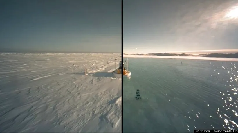 VIDEO. Cum s-a topit Polul Nord în ultimii 13 de ani